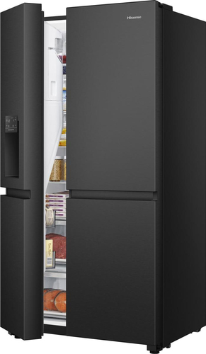 Hisense PureFlat Infinite RS818N4TFE American-Style Smart Fridge Freezer - Black Stainless Steel, Stainless Steel - image 8