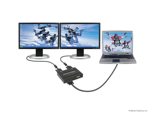 Matrox DualHead2Go Multiview-Gerät - Extern - Funktionen: MultiView - VGA - 3840 x 1200DVI - PC, Mac