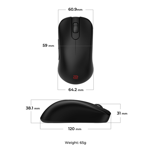 BenQ ZOWIE S2-DW muis Gamen Rechtshandig RF Draadloos 3200 DPI, afbeelding 7