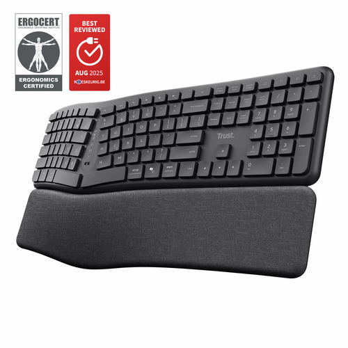 TRUST KEYRA ERGO MULTI WRLS KEYBOARD US