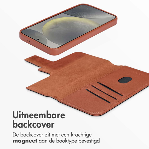 Accezz Leather Bookcase 2-in-1 met MagSafe Samsung Galaxy S24 - Sienna Brown, afbeelding 6
