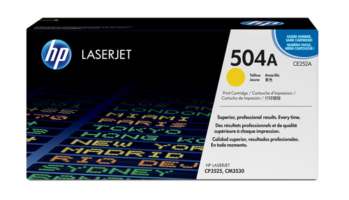 TONER HP CP3525 CM3530 MFP AMARILLO CE252A - CE252A