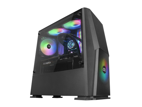Mars Gaming MCONE PC Case MicroATX FRGB Fans Black – image 2