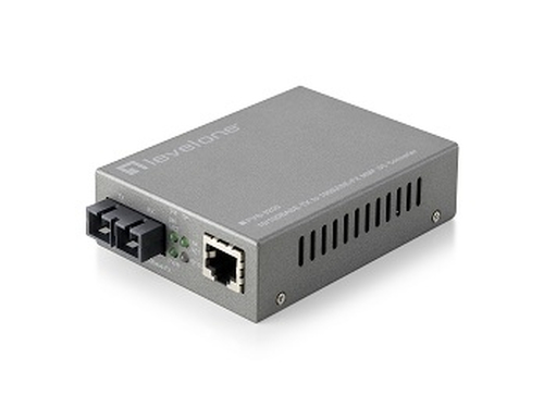 LevelOne 10/100BASE-TX to 100BASE-FX MMF SC Smart Converter, 2km