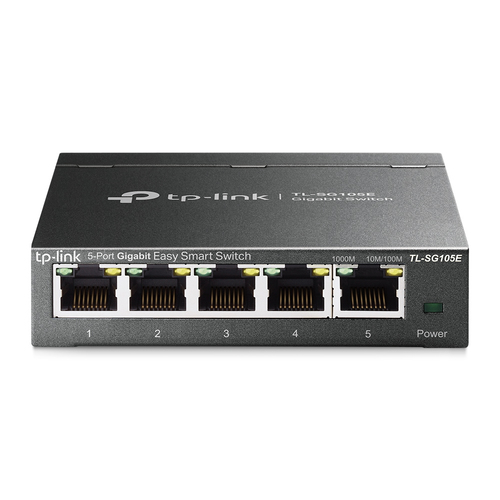 TP-Link TL-SG105E сетевой коммутатор Управляемый L2 Gigabit Ethernet (10/100/1000) Черный