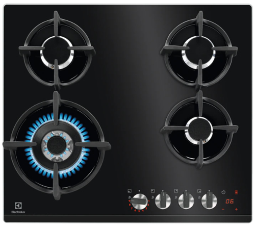 Electrolux KGG64375K Черный Встроенный 59 cm Газовый 4 зона(ы)