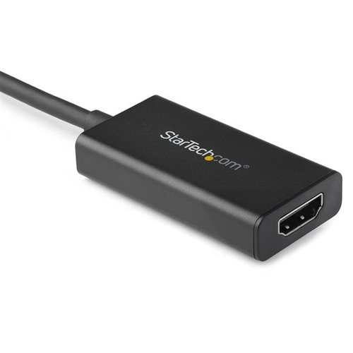 StarTech.com DisplayPort to HDMI Adapter, 4K 60Hz HDR10 Active DisplayPort 1.4 to HDMI 2.0b Video Converter, 4K DP to HDMI Adapter Dongle for Monitor/Display/TV, Latching DP Connector - Ultra HD, EMI Shielding (DP2HD4K60H) Videoadapter 25.16cm Sort – billede 2