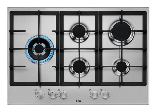 AEG HGB75520SM Нержавеющая сталь Встроенный 75 cm Газовый 5 зона(ы)