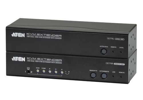 ATEN CE775 USB VGA DUAL VIEW CAT 5 KVM EXTENDER WITH DESKEW (1280 X 1024@300M)