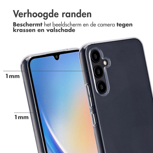 Accezz 100% Recycled Clear Backcover Samsung Galaxy A34 (5G) Telefoonhoesje Transparant, afbeelding 3