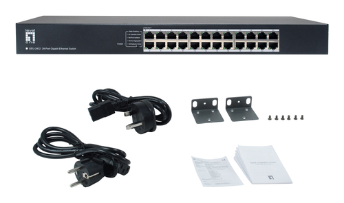 LevelOne GEU-2432 24-Port Gigabit Ethernet Switch, 4-Mode DIP Button – image 6