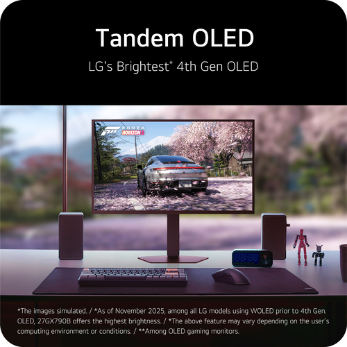 LG UltraGear GX7 WOLED 27-inch 4th Gen. QHD Gaming Monitorㅣ27GX790B with Dual-Mode(720Hz@HD – image 4