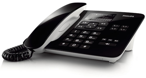 Philips CORD492B/93 telefon Helistaja ID Must, Valge