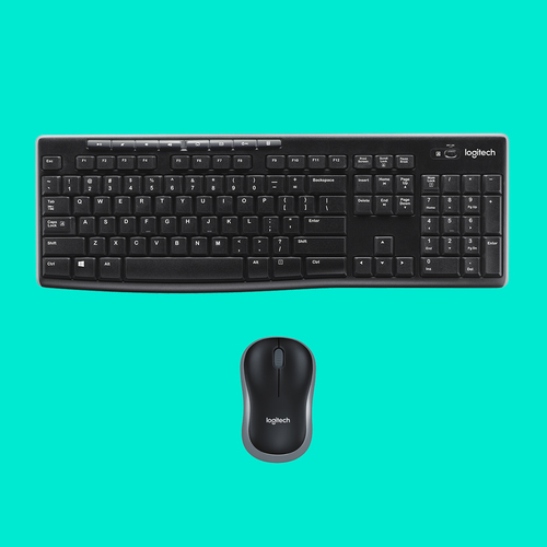 Logitech Wireless Combo MK270 Tastatur & Maus - Tastatur, Kabellos, Funk 2,40 GHz USB, Schwarz - Maus, Optische, Kabellos,