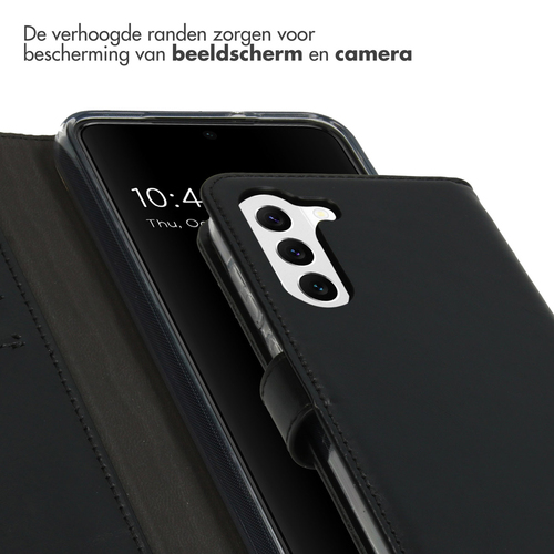 Selencia Echt Lederen Bookcase Samsung Galaxy S23 Plus - Zwart, afbeelding 4