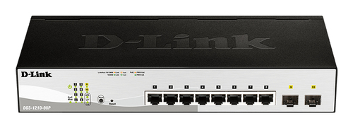 D-Link Switch DGS-1210-08P/E 8xGBit/2xSFP 19" Managed PoE