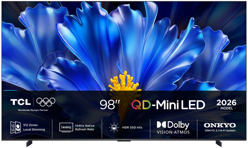 TCL QLED810L 98QLED810L TV 2.49 m (98") 4K Ultra HD Smart TV Wi-Fi Black 550 cd/m²