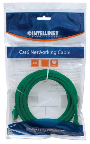 Intellinet Patchkabel RJ45 U/UTP Cat6 0.50m Hebelschutz groen, afbeelding 2
