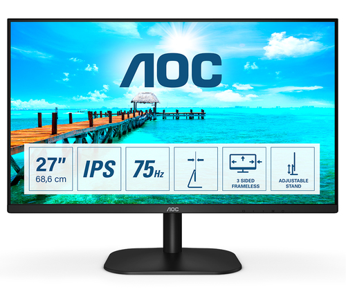 AOC B2 27B2DA монитор для ПК 68,6 cm (27") 1920 x 1080 пикселей Full HD LED Черный