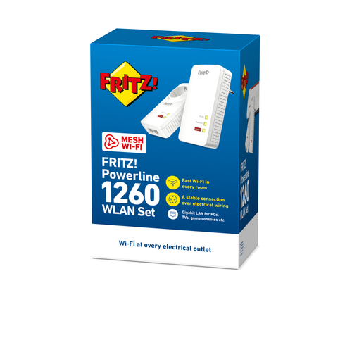 FRITZ! Powerline 1260E WLAN Set International powerline + wlan – Foto 3 van 5
