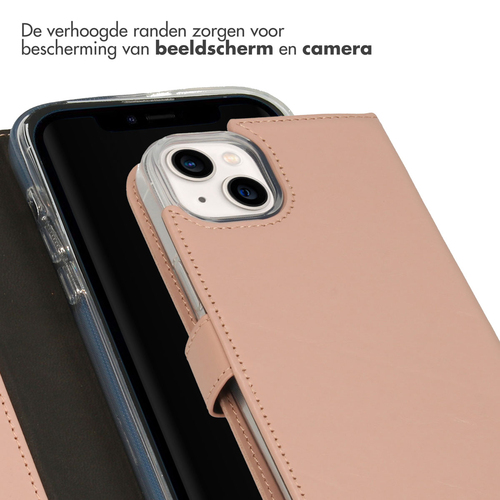 Selencia Echt Lederen Bookcase iPhone 14 Plus - Dusty Pink, afbeelding 4