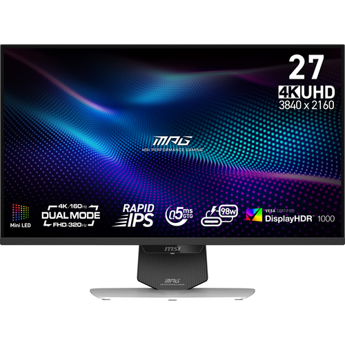 MSI MPG 274URDFWDE E16M монитор для ПК 68,6 cm (27") 3840 x 2160 пикселей 4K Ultra HD LED Черный, Белый