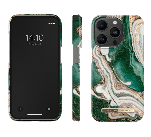 iDeal of Sweden Printed Case iPhone 14PR Golden Jade Marble – image 2
