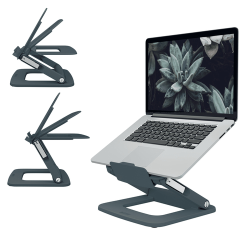 Leitz Ergo Verstellbarer Multi-Winkel Laptopstnder 80 recycelter Kunststoff dunkelgrau – Foto 6 von 7