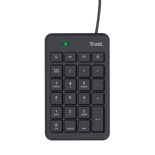 Trust Xalas Numeriek USB-toetsenblok Toetsenbord Zwart, afbeelding 2