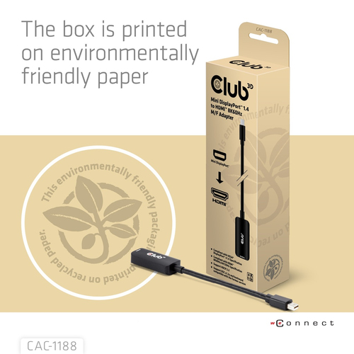 Club 3D Mini DisplayPort 1.4 naar HDMI 8K60Hz M/F Adapter, afbeelding 7