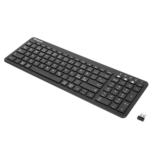 Targus AKB863NO клавиатура Универсальная Bluetooth QWERTY Северные страны Черный