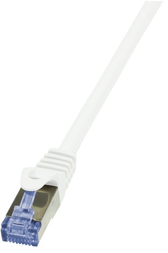 Patch cable Cat.6A 10G S/FTP, PIMF, PrimeLine, white, 1.5m