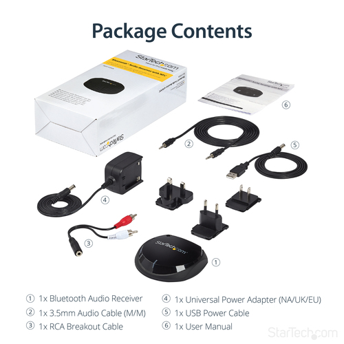 StarTech.com Bluetooth Audio Receiver with NFC - Wireless Audio – image 9