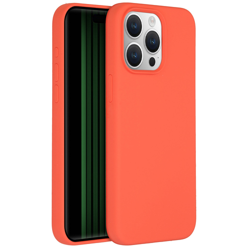 Accezz Liquid Silicone Backcover met MagSafe iPhone 15 Pro Max Telefoonhoesje Oranje