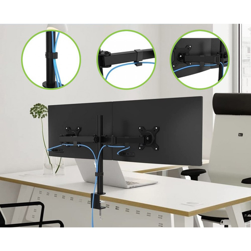 Techly ICA-LCD 482-D 31  Zwart flat panel bureau steun, afbeelding 5