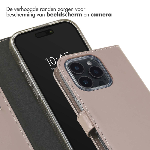 Selencia Echt Lederen Bookcase iPhone 16 Pro Max - Dusty Pink, afbeelding 4