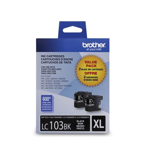 2PK BLACK INK CARTRIDGE HIGH .YIELD FOR MFC-J285DW MFC-J47