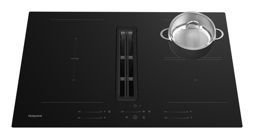 Hotpoint PVH802FK hob Black Built-in Zone induction hob 4 zone(s) Built-in hood – image 3