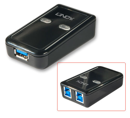 Lindy 43140 interface hub 5000 Mbit/s Black