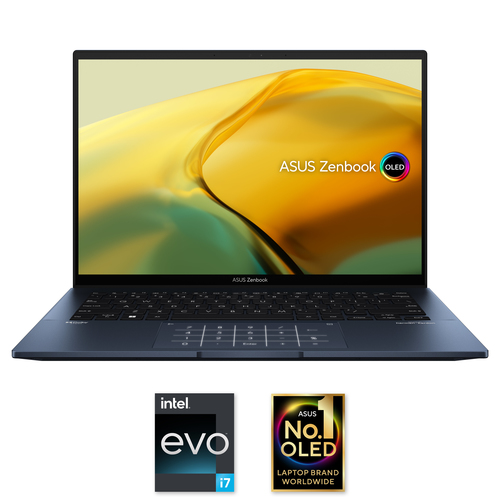 ASUS Zenbook 14 OLED UX3402ZA-KM701W ноутбук Intel® Core™ i7 i7-1260P 35,6 cm (14") 2.8K 16 GB LPDDR5-SDRAM 1 TB Твердотельный накопитель (SSD) Wi-Fi 6E (802.11ax) Windows 11 Home Синий QWERTY Турецкий