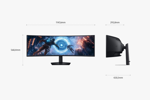 Samsung S49FG912EU computer monitor 124,5 cm (49 ) 5120 x 1440 Pixels Dual QHD LCD Zwart, afbeelding 5