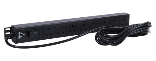 Lanview LVR261875UK power distribution unit (PDU) 8 AC outlet(s) 1.4U Black