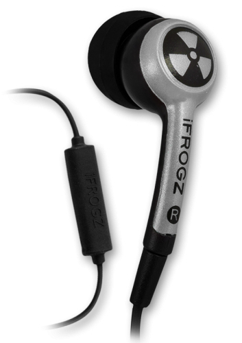 IFROGZ Plugz Headphones Wired Black, Silver