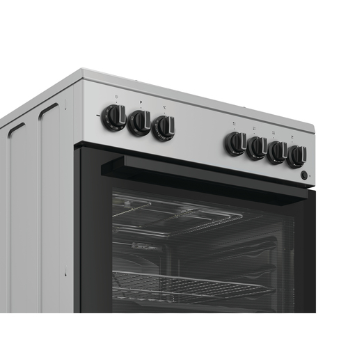 Indesit I6G3PMS Freestanding cooker Electric Gas Silver – image 3