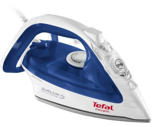 Tefal EasyGliss FV3960E4 утюг Утюг для сухой глажки и отпаривания Durilium AirGlide soleplate 2400 W Синий, Белый