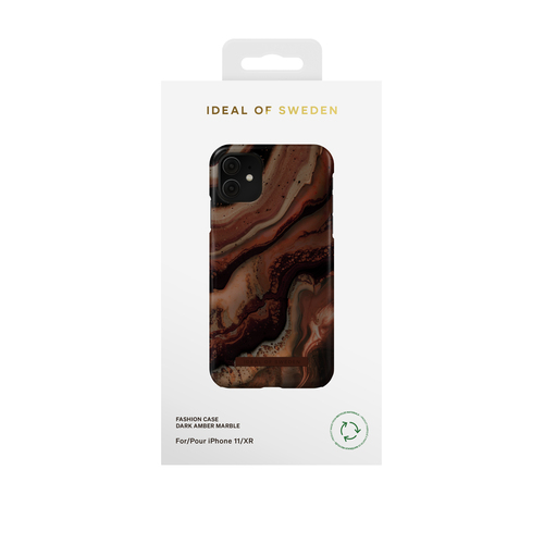 iDeal of Sweden Printed Case iPhone 11/XR Dark Amber Marble