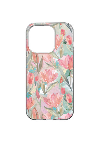 iDeal of Sweden Clear Case MagSafe iPhone 15 Pro Tulip Bloom