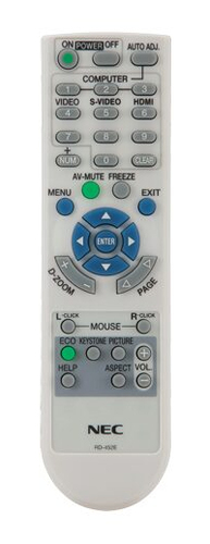 REPLACEMENT REMOTE F/ NP-U300/ U310W AND NP-PE401H PROJ