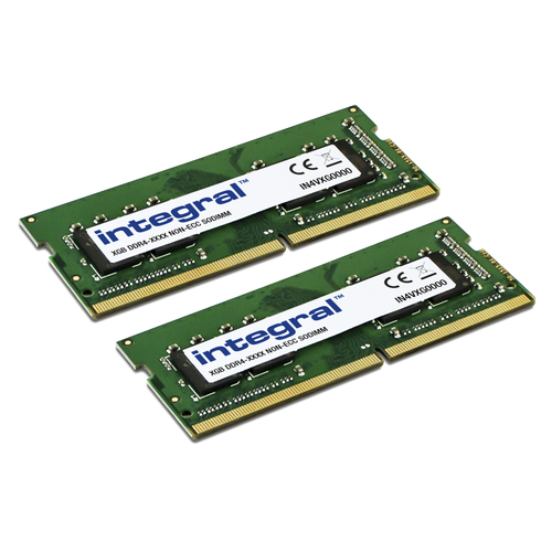 Integral 16GB (2x8GB) LAPTOP RAM KIT DDR4 2666MHZ PC4-21300 UNBUFFERED NON-ECC SODIMM – image 1