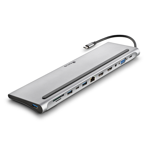 NGS WONDER DOCK 12 Alámbrico USB 3.2 Gen 1 (3.1 Gen 1) Type-C Plata